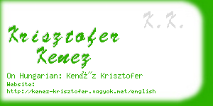 krisztofer kenez business card